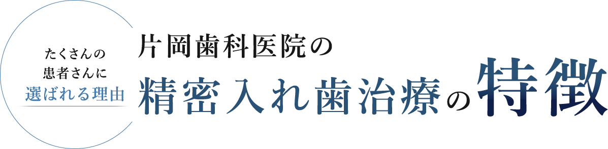 たくさんの 患者さんに 選ばれる理由 片岡歯科医院の 精密入れ歯治療の特徴